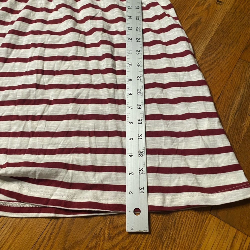 H&M Striped Sleeveless Tank Dress – Red & White Casual Summer Dress – Size Small - Picture 5 of 8